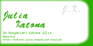 julia katona business card