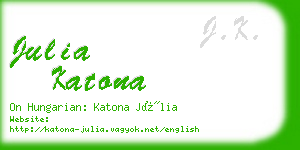 julia katona business card